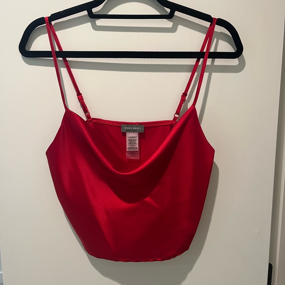 Elegant Red Cami Top